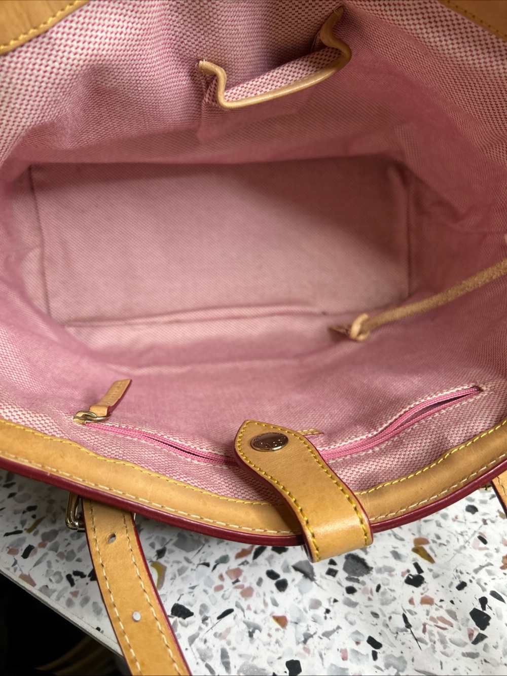 Dooney And Bourke East West Tote Y2K-era "Crossword" or "It" Collection - Picture 10 of 16